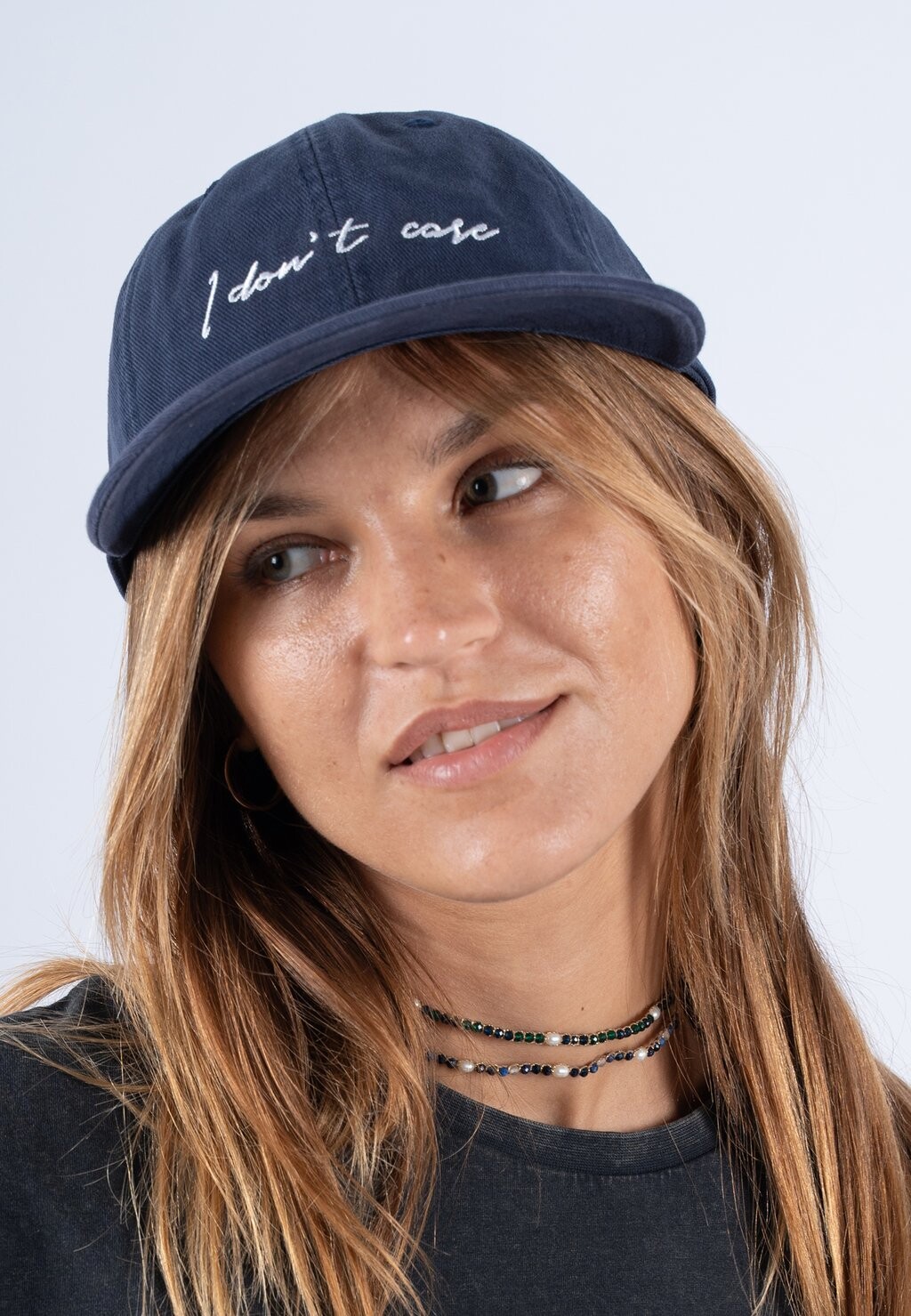 

Бейсболка IDONTCARE EMBROIDERY VINTAGE Mira Paris, синий деним