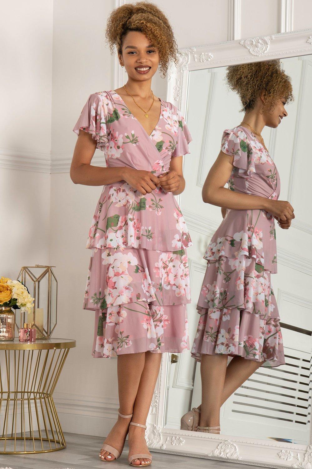 Многоярусное платье миди Gabrielle Jolie Moi, розовый
