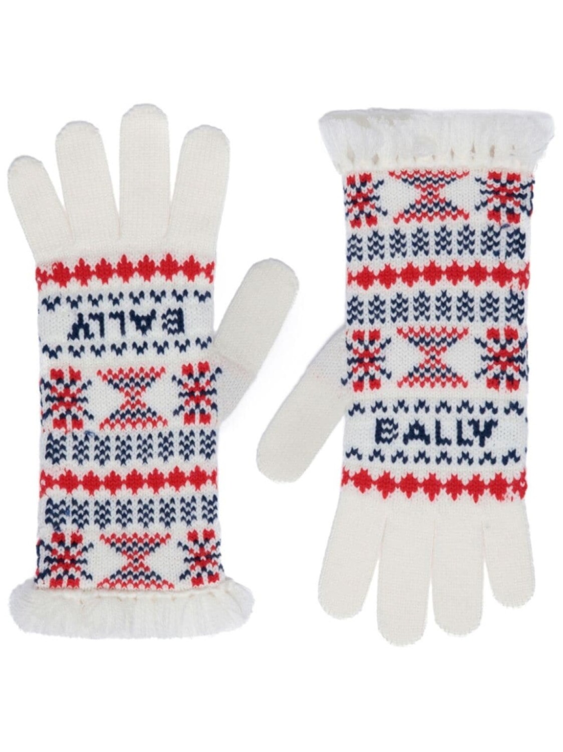 

Перчатки вязки интарсия Bally, белый