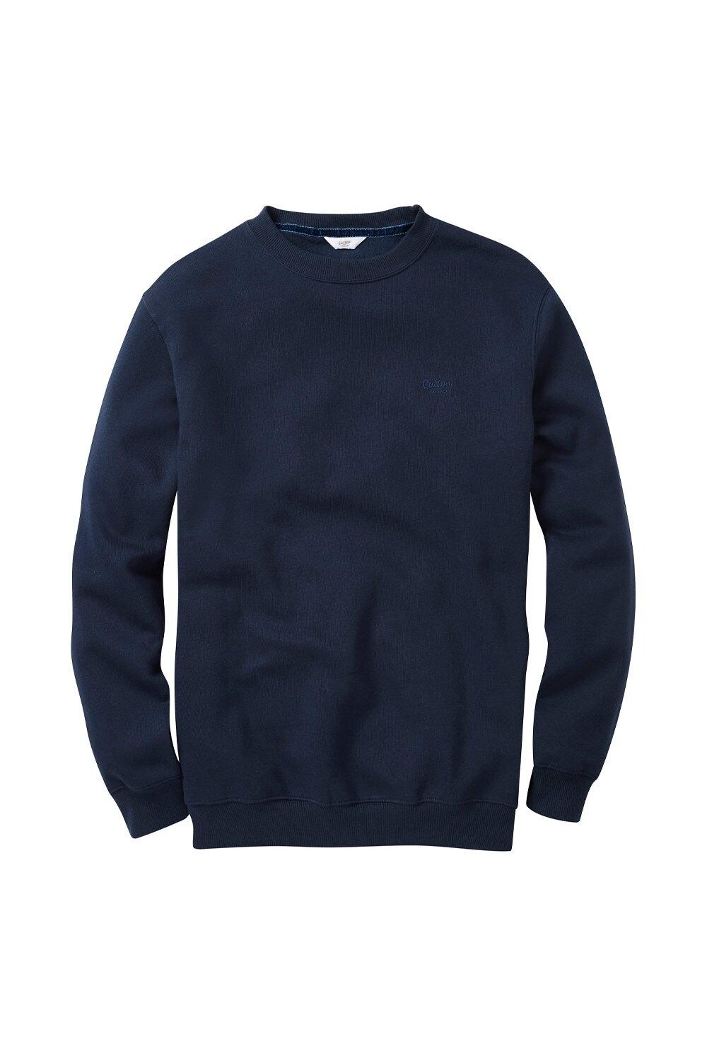 

Толстовка с круглым вырезом Cotton Traders, синий