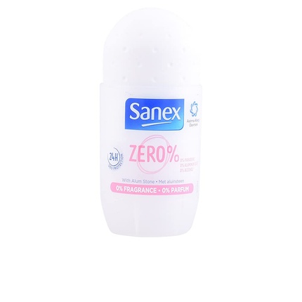 Шариковый дезодорант Zero% без отдушек, 50 мл, Sanex naturally fresh шариковый дезодорант кристалл без отдушек 3 жидких унций 90 мл