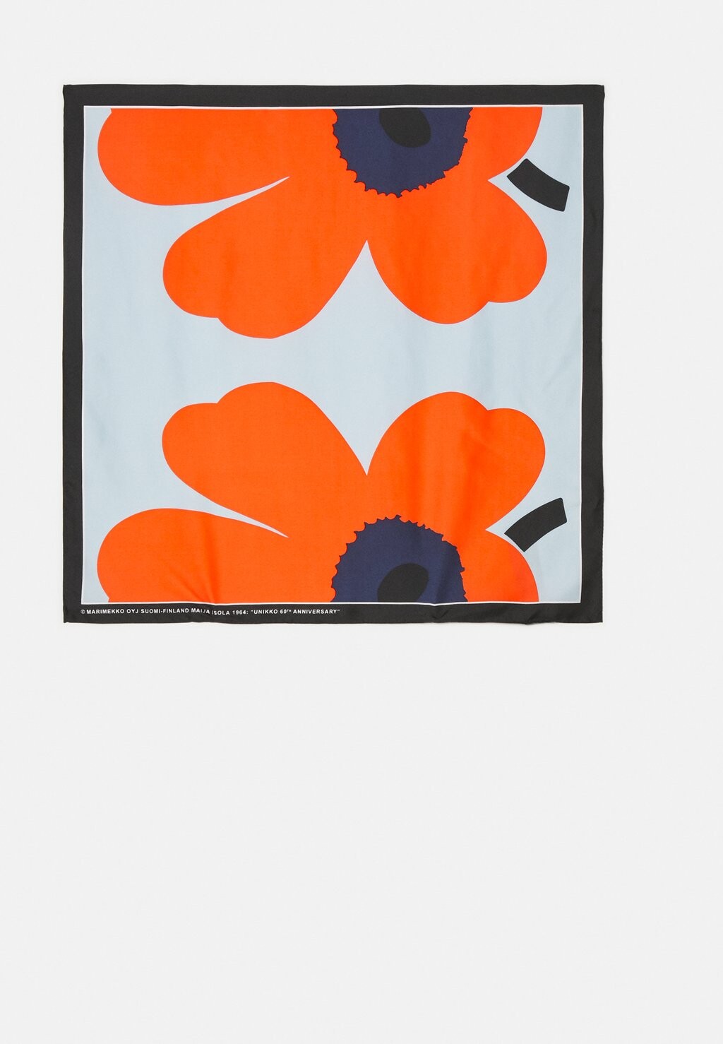 Шарф LAUHTUA HEIJASTUS UNIKKO Marimekko, цвет light blue/orange/dark navy теплые перчатки для сенсорных дисплеев territory р uni orange light blue 1615