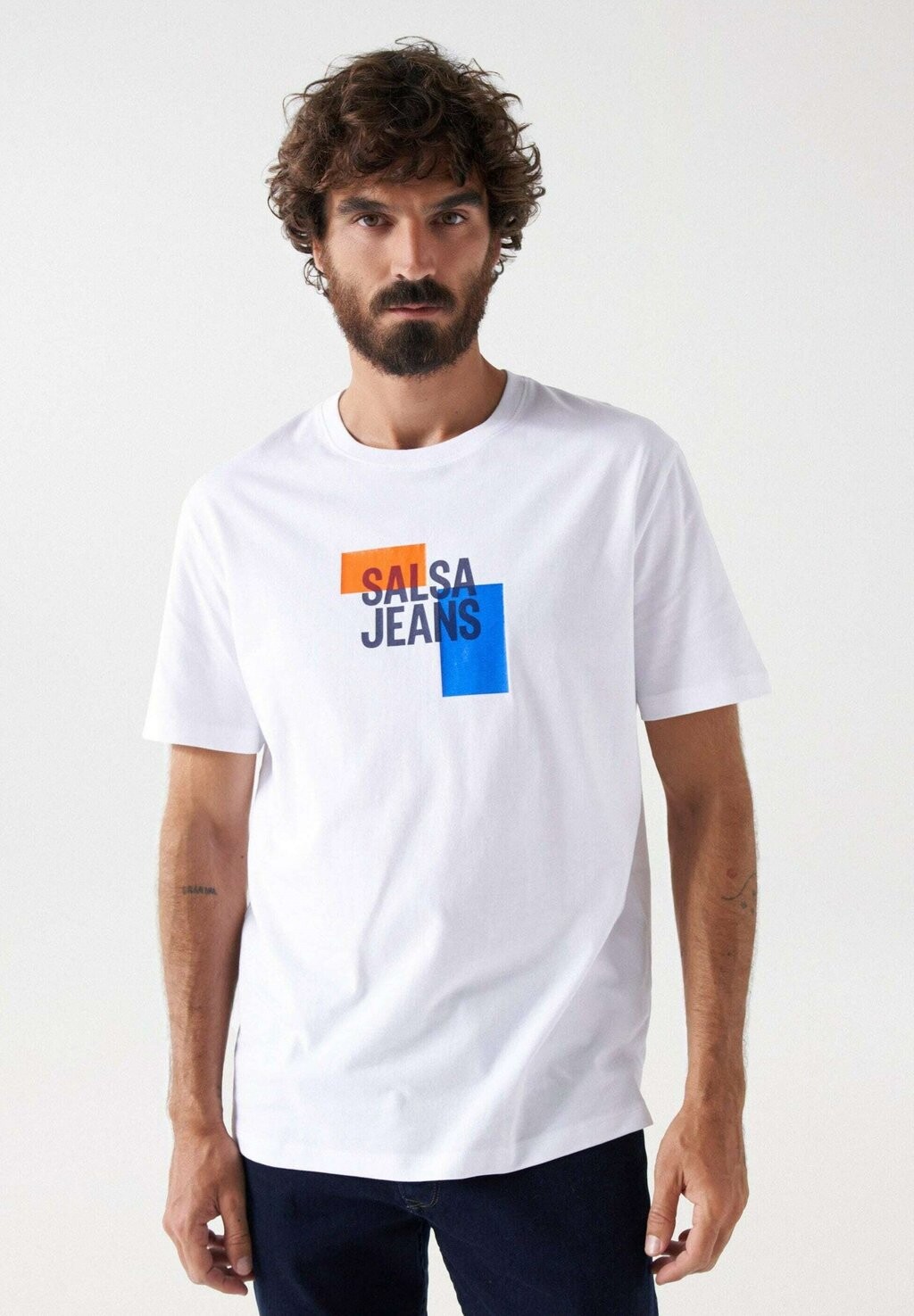 

Футболка с принтом REGULAR Salsa Jeans, белый