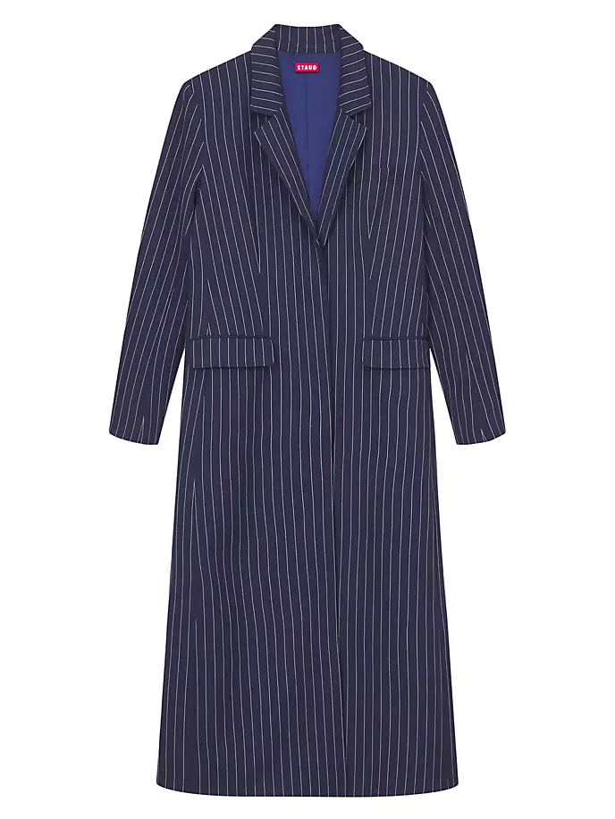 

Пальто Ralph в тонкую полоску Staud, цвет navy pinstripe