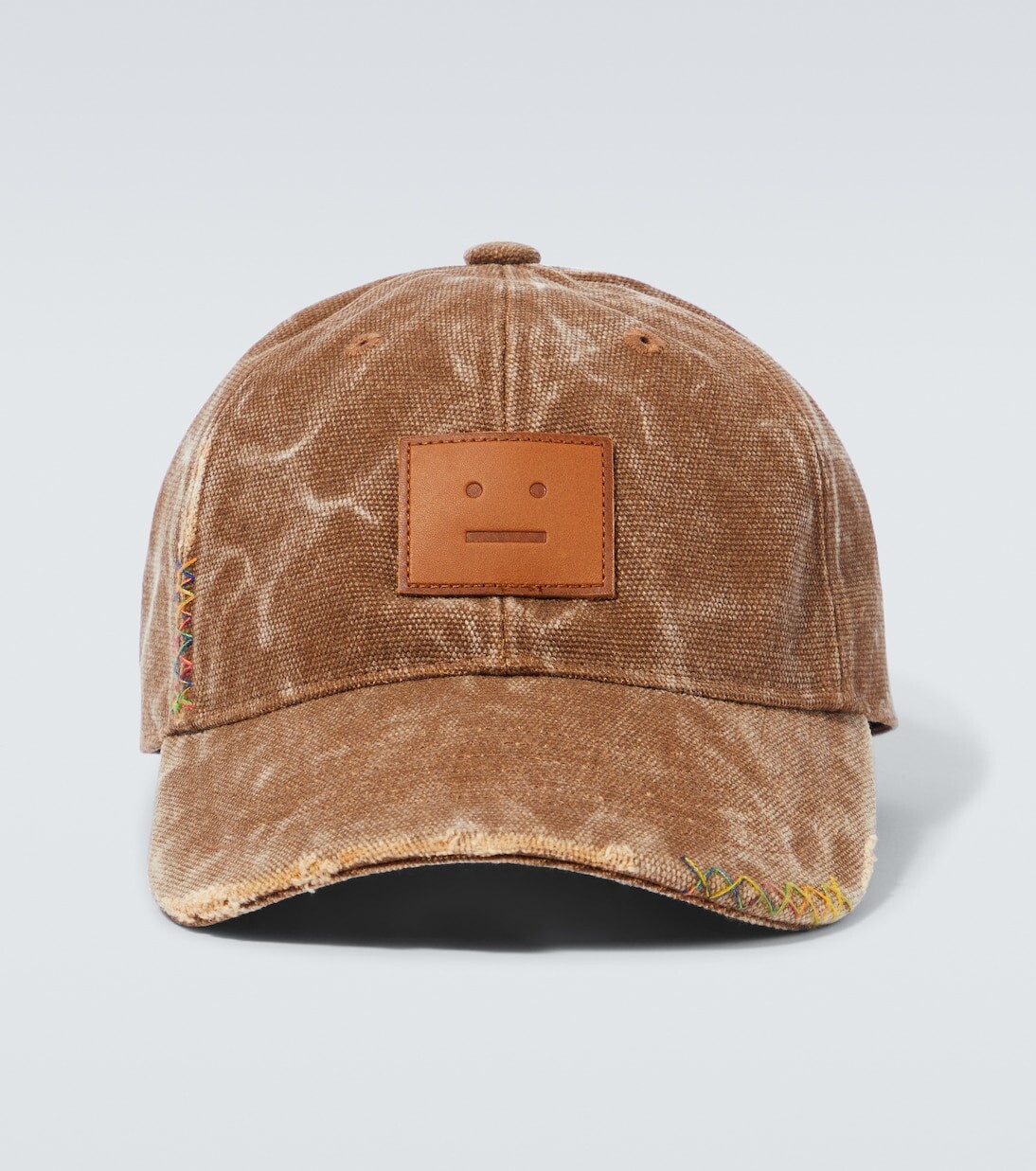 

Бейсболка из хлопка с лицом Acne Studios, коричневый
