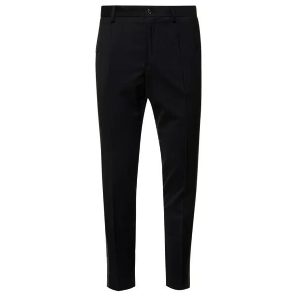 

Брюки slim pants with contrasting logo band in str Dolce&Gabbana, черный