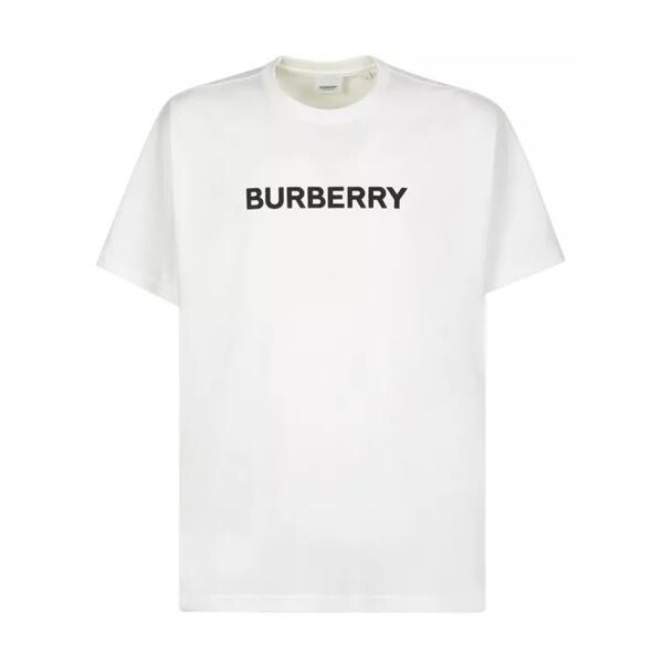 

Футболка oversized t-shirt with logo on the front Burberry, белый