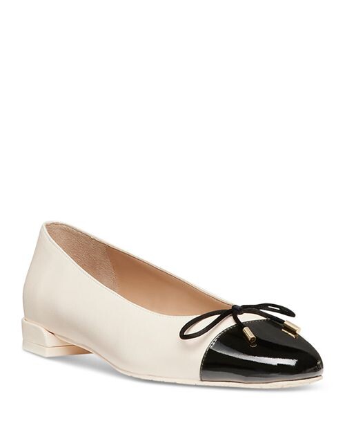 

Женские лакированные туфли без шнуровки на плоской подошве Stuart Weitzman, цвет Ivory/Cream