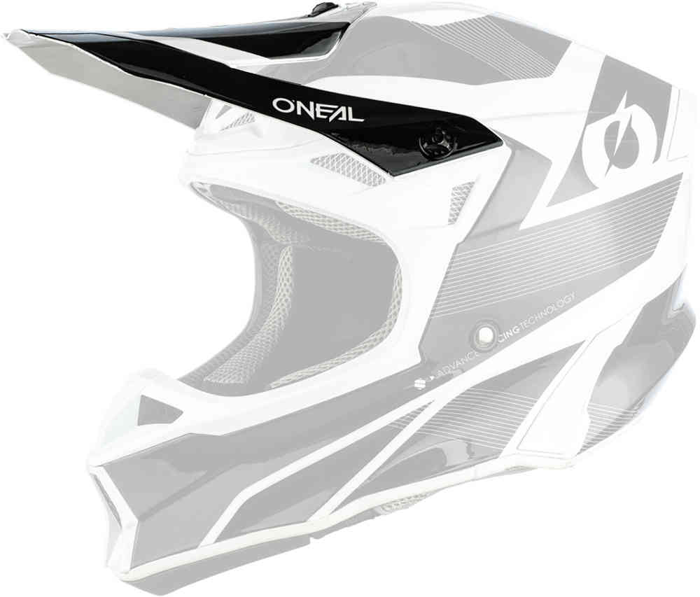 Компактный козырек для шлема Hyperlite 10-й серии Oneal, черно-белый козырек для шлема hyperlite blur 10series oneal черный оранжевый