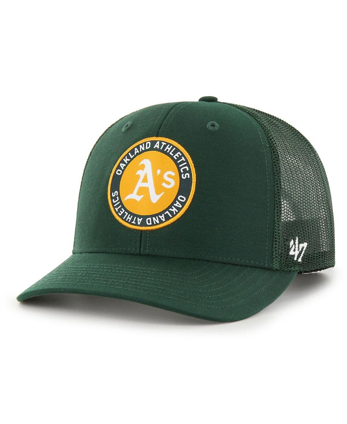 

Мужская зеленая регулируемая кепка Oakland Athletics Trucker '47 Brand