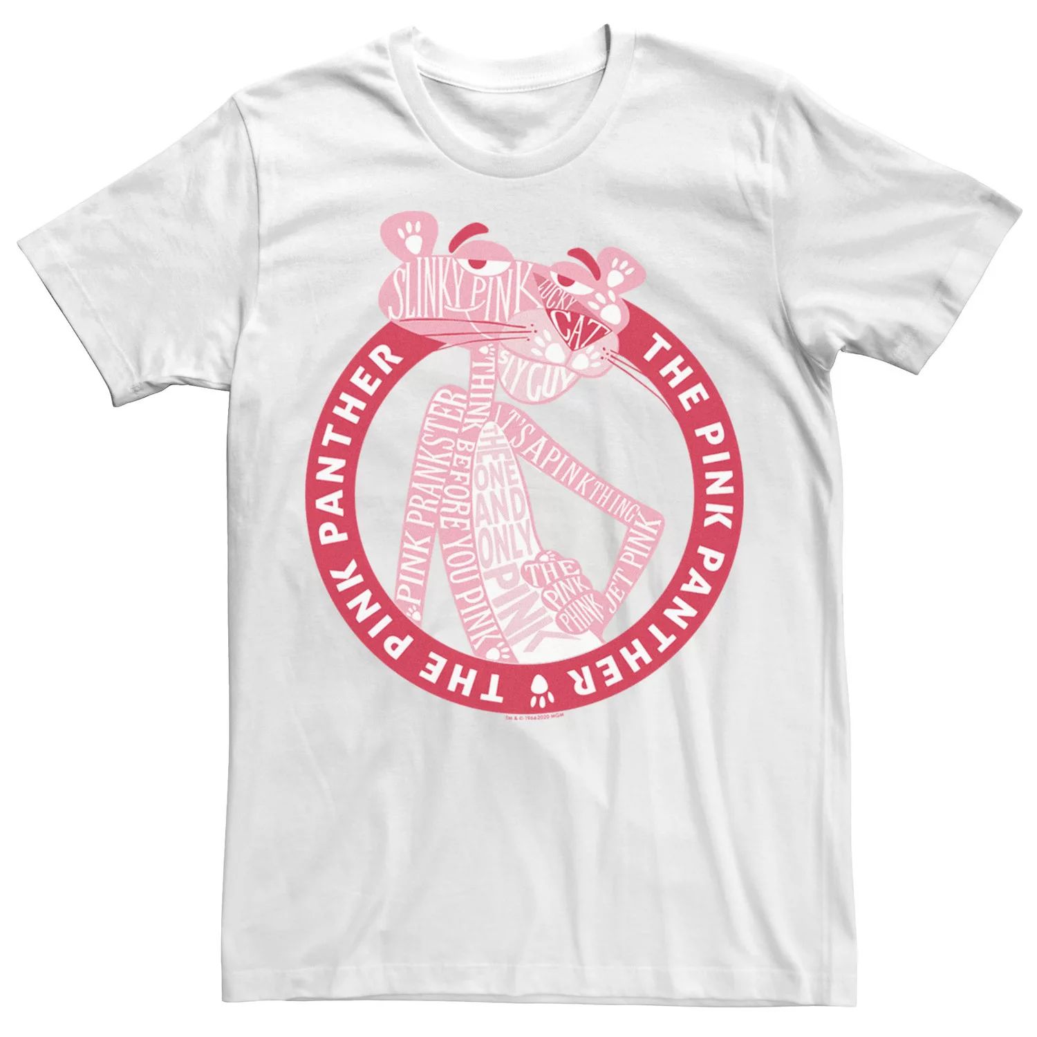 цена Мужская футболка с надписью The Pink Panther и портретом Licensed Character