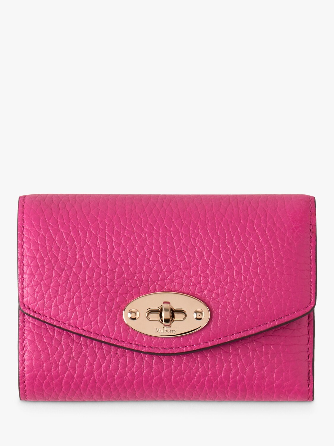 

Складной кошелек на несколько карт Mulberry Darley из плотной зернистой кожи, цвет Mulberry Pink