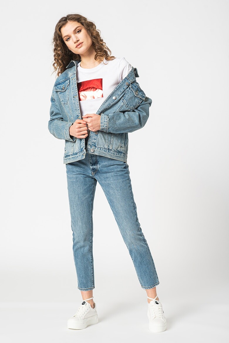 

Джинсовая куртка с заниженными рукавами Armani Exchange, синий