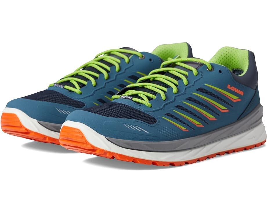 

Походные ботинки Lowa Axos GTX Lo, цвет Steel Blue/Lime