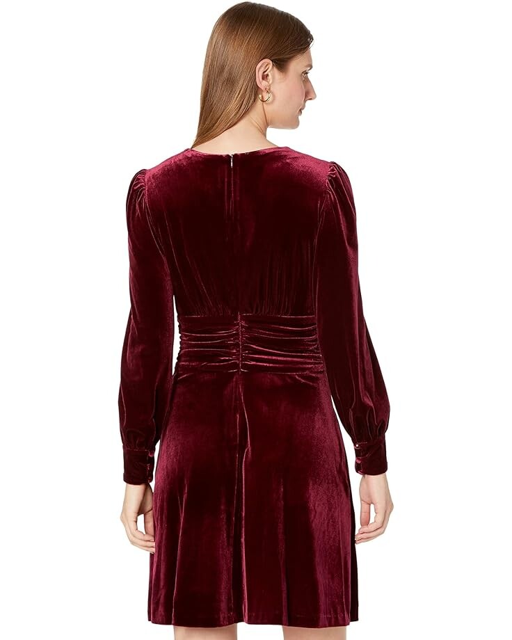 

Платье Vince Camuto Velvet Twist Front Fit-and-Flare, цвет Wine