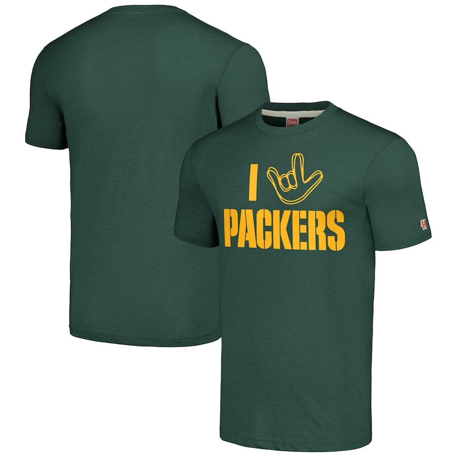 

Футболка с коротким рукавом Homage Green Bay Packers, зеленый