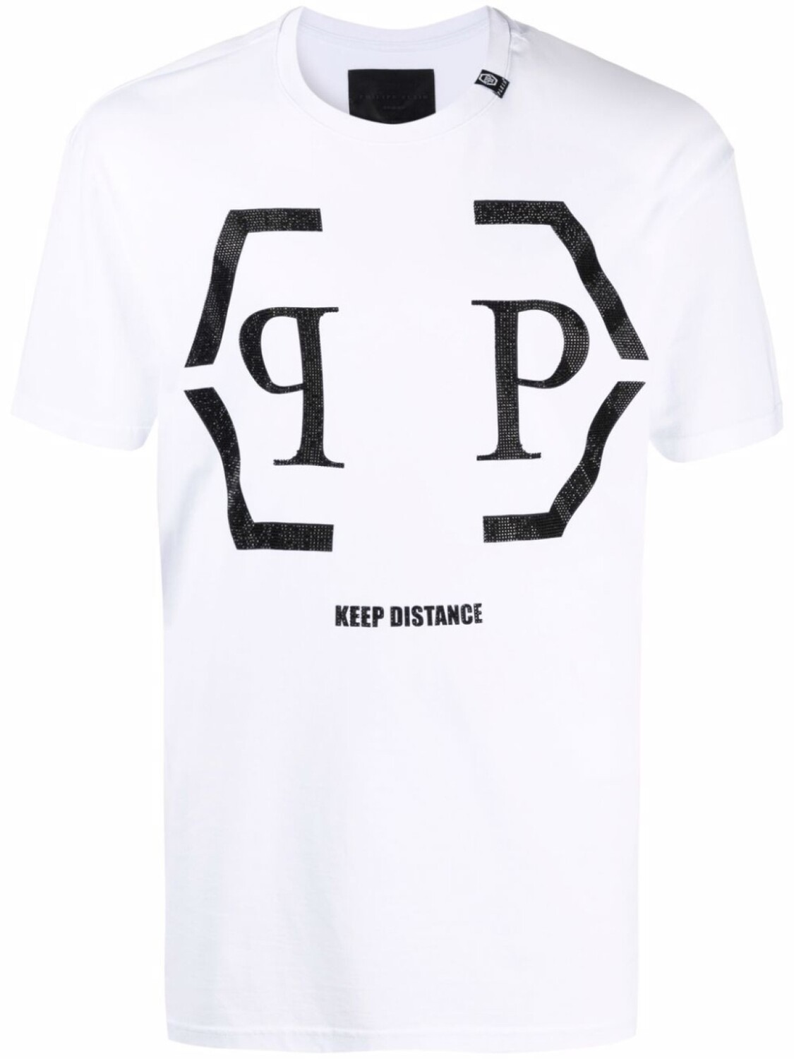 

Philipp Plein футболка с логотипом Hexagon, белый