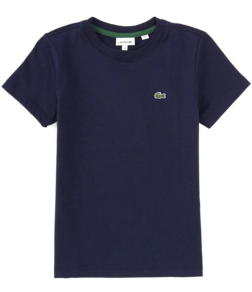 Базовая футболка с короткими рукавами Lacoste Big Boys 8–16, синий