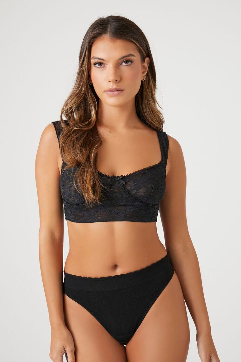 

Бесшовные трусики крючком Forever 21, черный