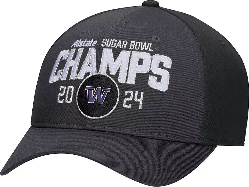 

Кепка Nike для студенческого футбола плей-офф Sugar Bowl Champions Washington Huskies 2023-24 в раздевалке