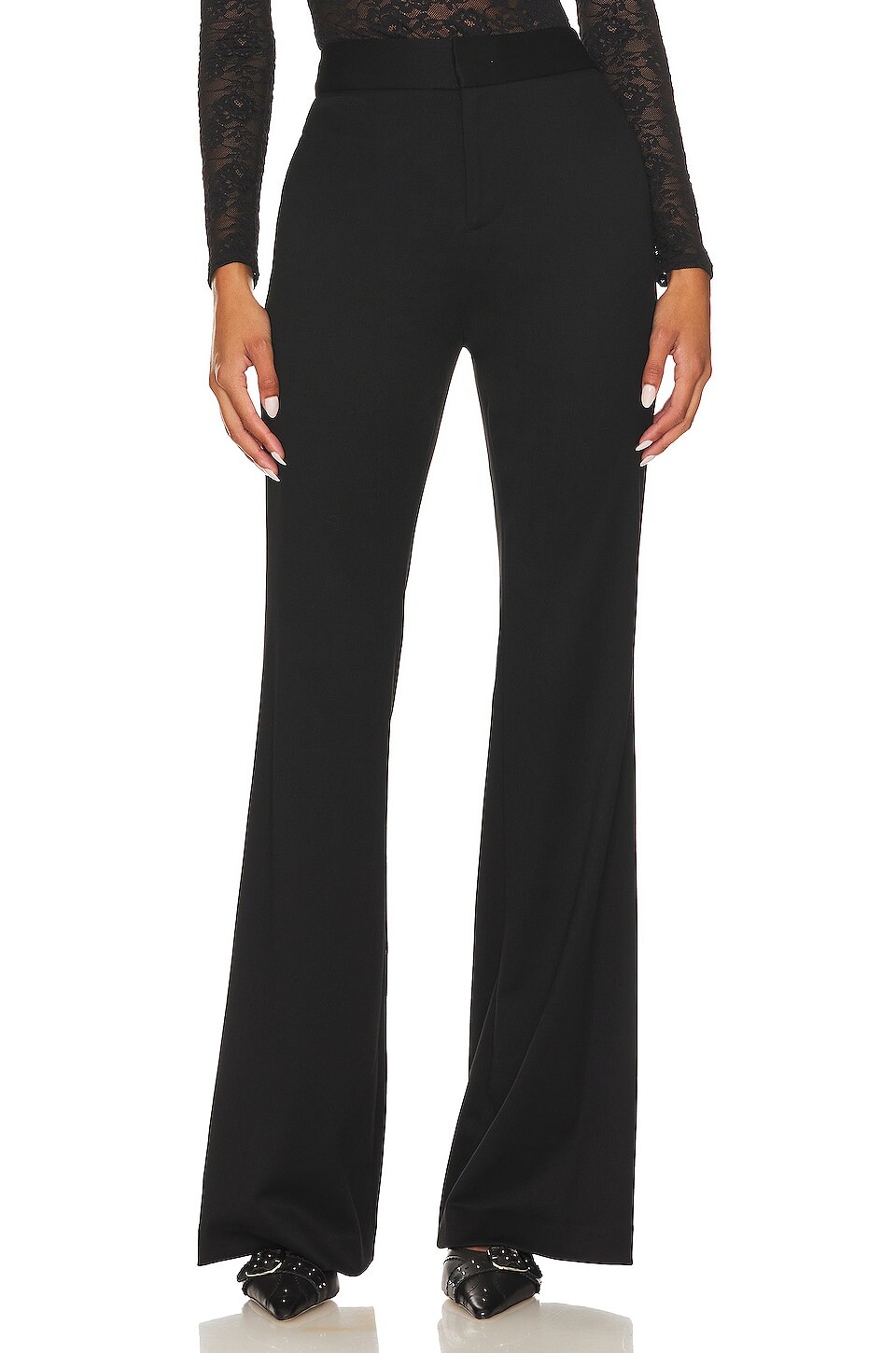 

Брюки Alice + Olivia Deanna High Rise, черный