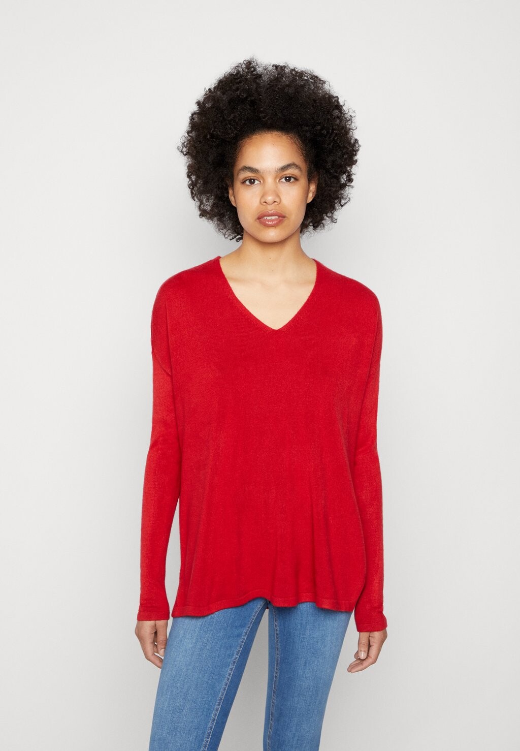 

Джерси de punto ONLY ONLAMALIA L/S V-NECK, цвет equestrain red