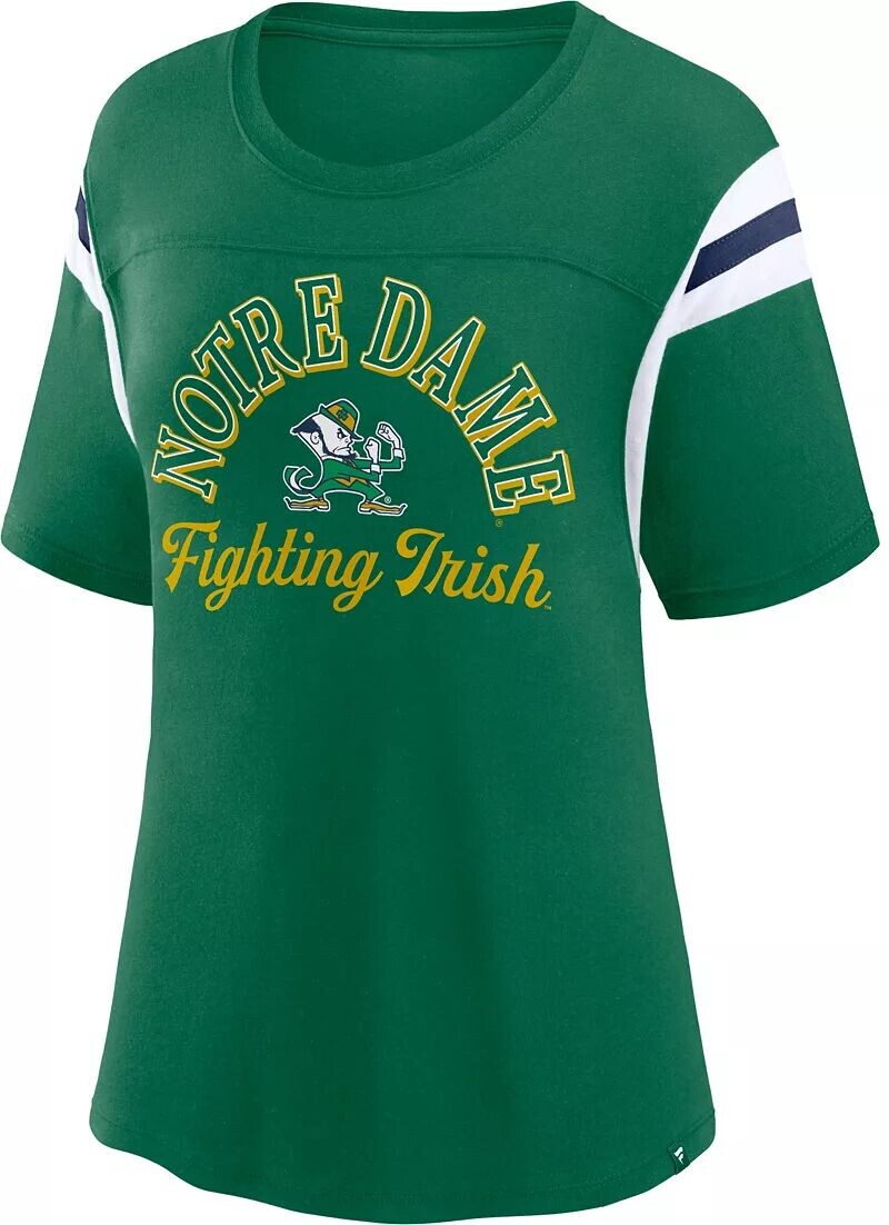 

Женская зеленая футболка с цветными блоками BiBlend NCAA Notre Dame Fighting Irish