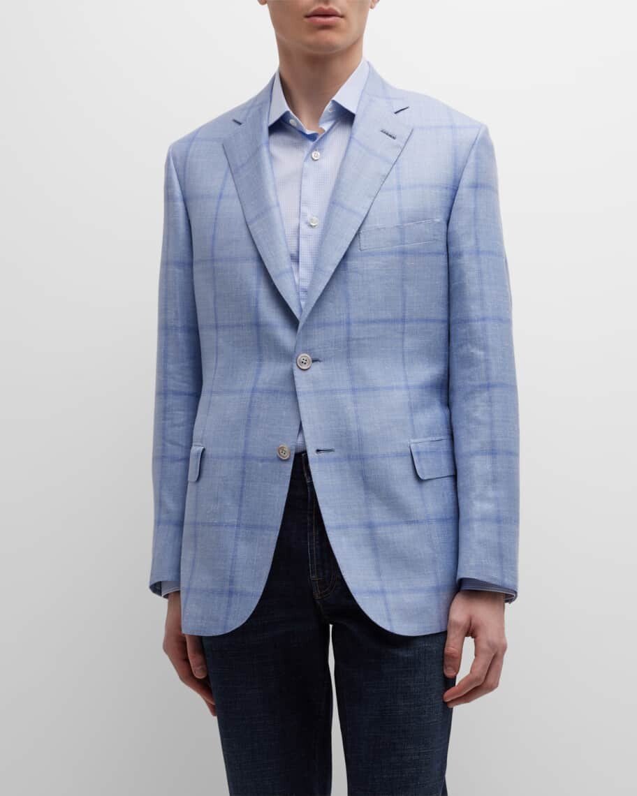 

Мужское спортивное пальто Windowpane Brioni, Серый