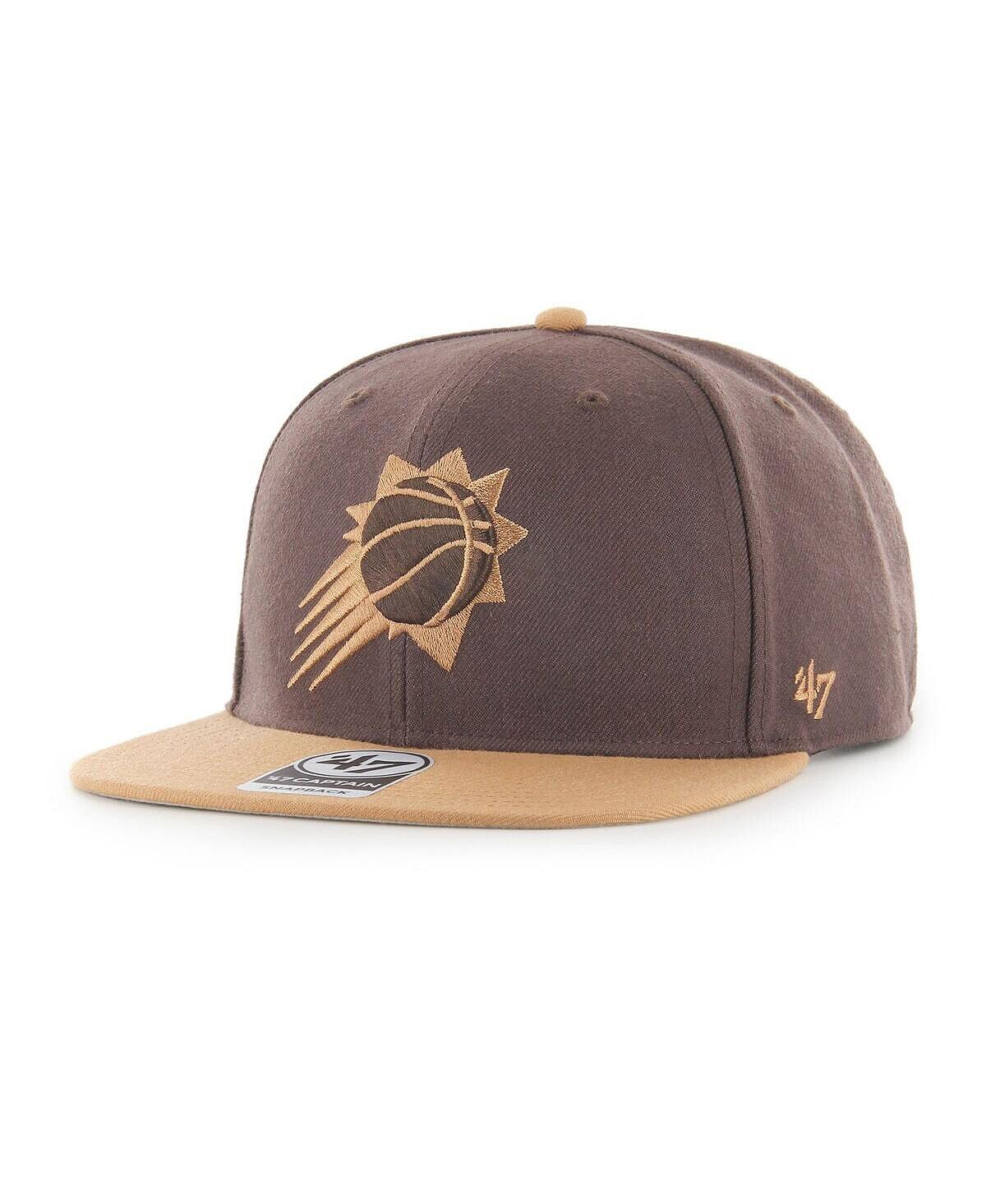 

Мужская коричневая двухцветная кепка Phoenix Suns No Shot Captain Snapback '47 Brand