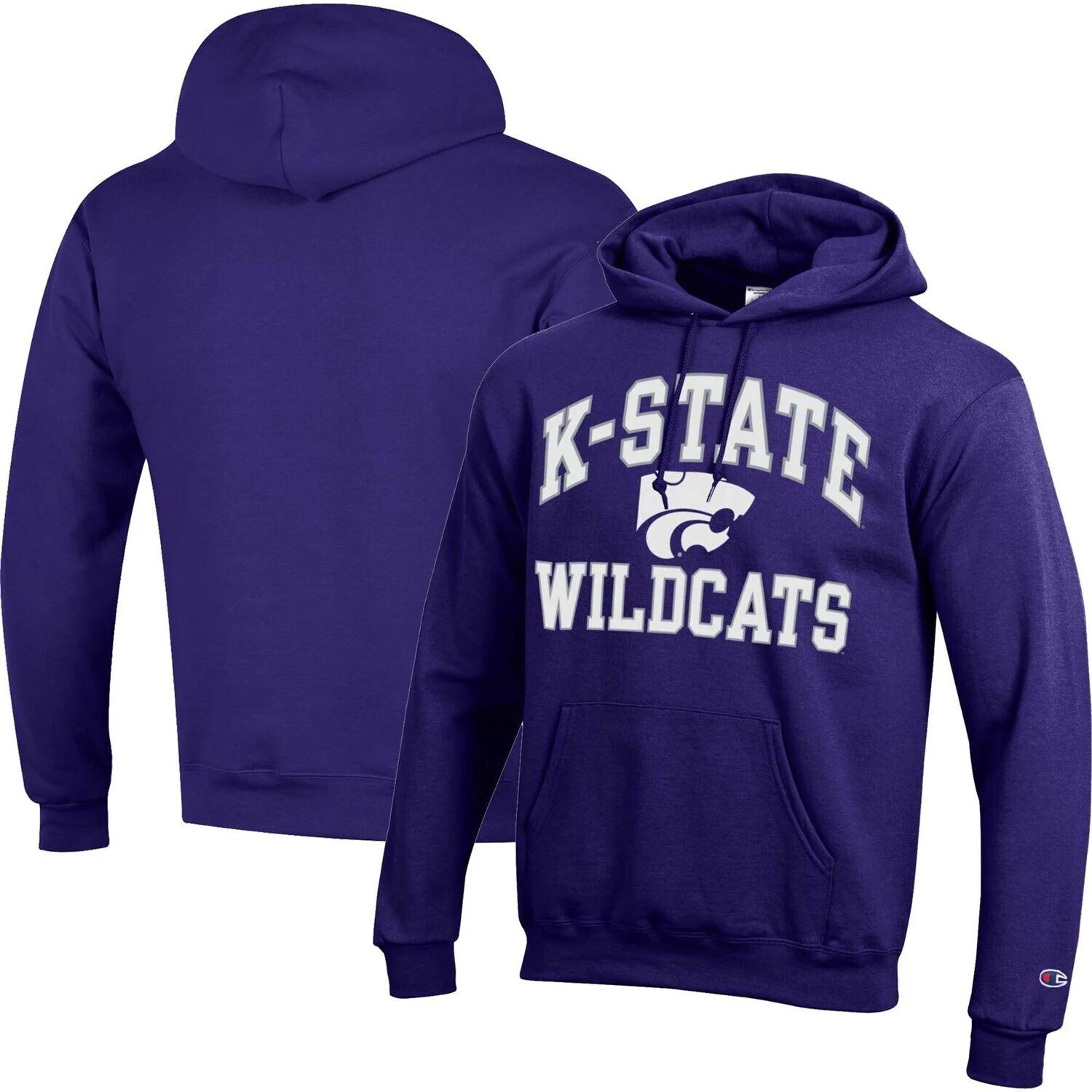 

Мужской фиолетовый пуловер с капюшоном Kansas State Wildcats High Motor Champion