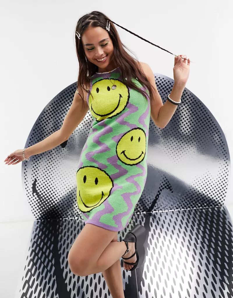 Жаккардовое платье мини ASOS Smiley