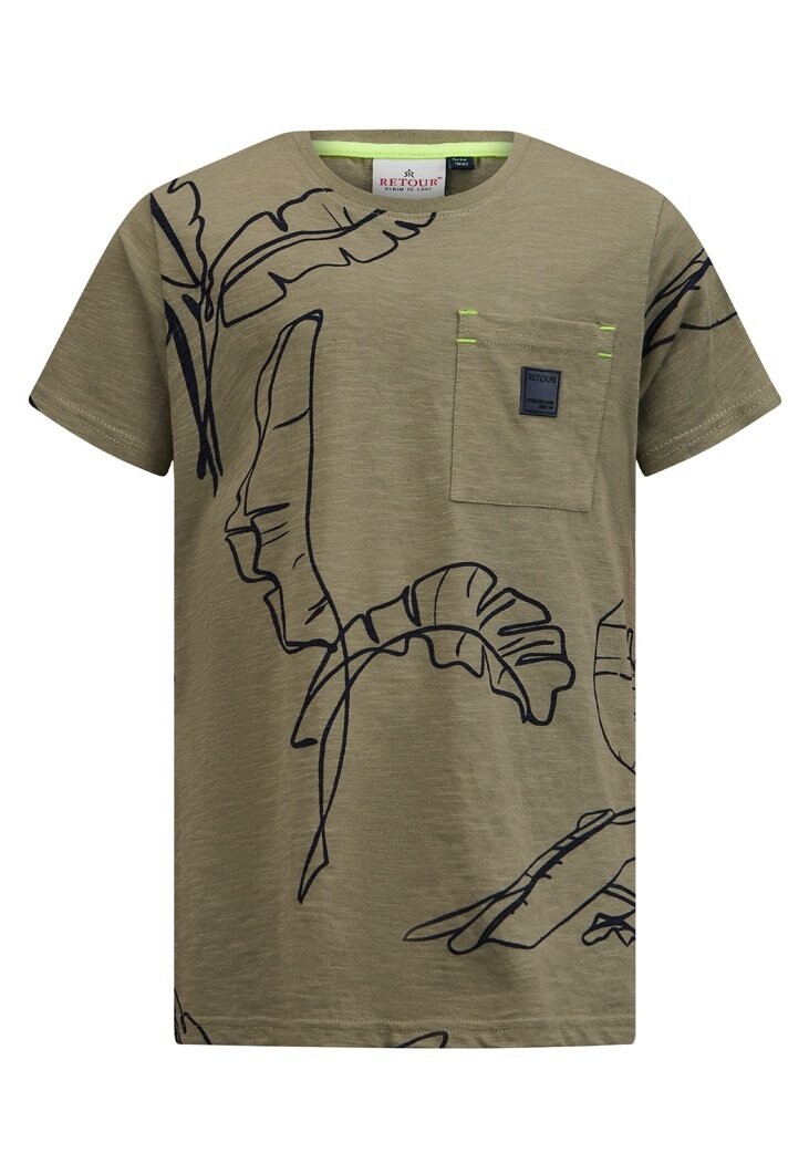 

Футболка с принтом JIMMO Retour Jeans, цвет light army