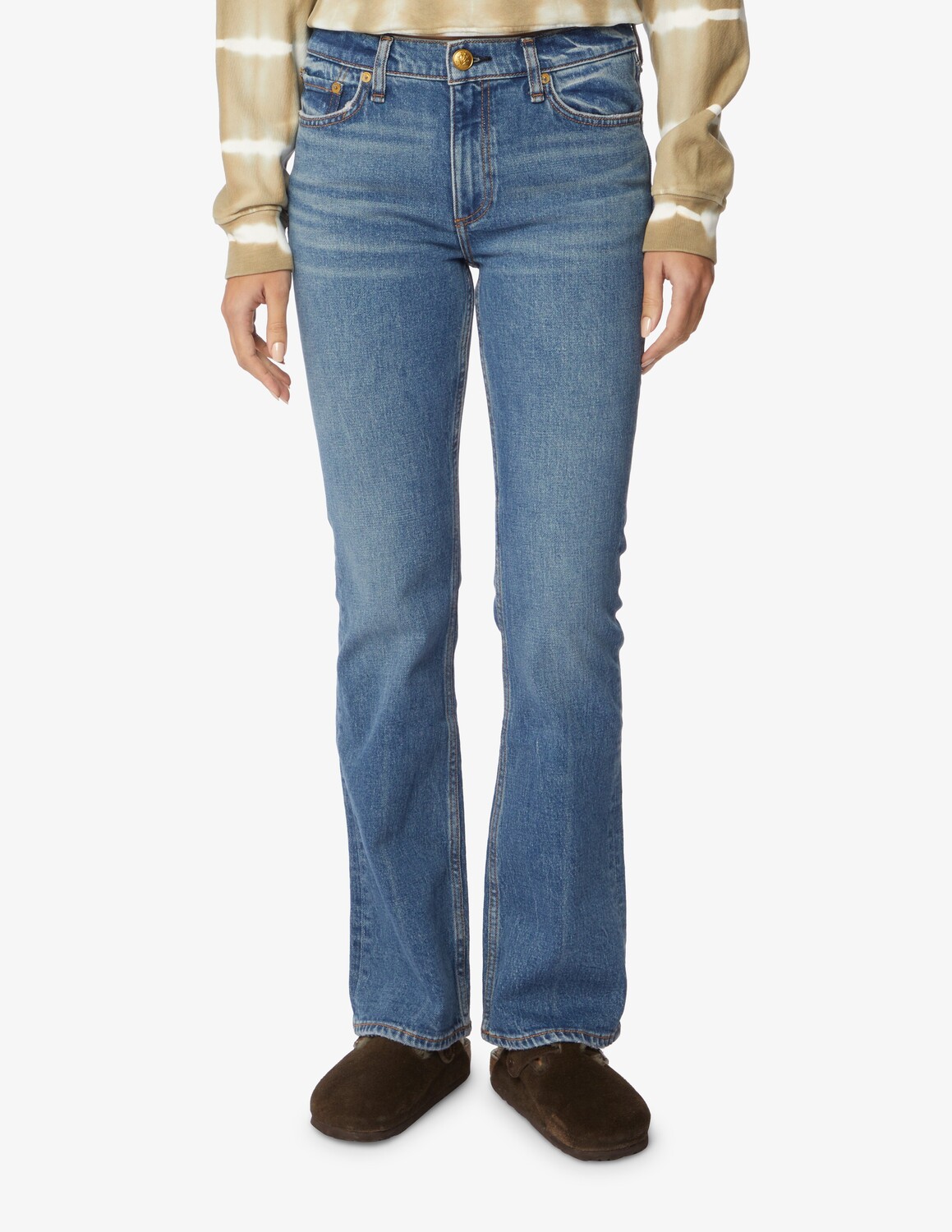 

Расклешенные джинсы Peyton Rag & Bone, синий