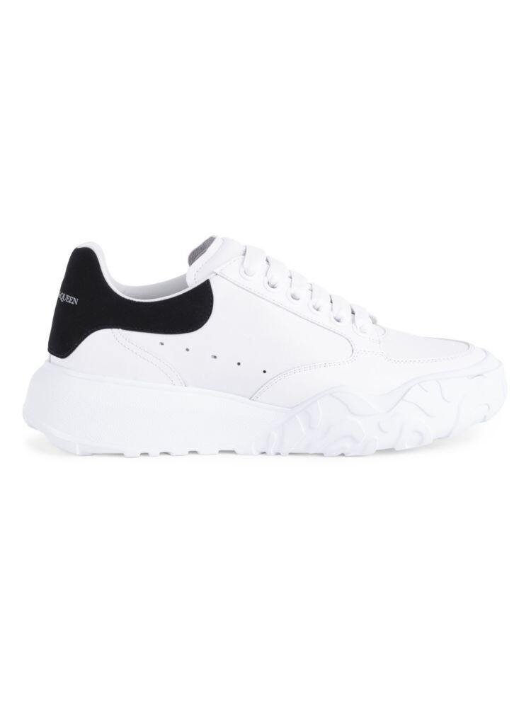 

Кожаные кроссовки в стиле суда Alexander Mcqueen, цвет White Black