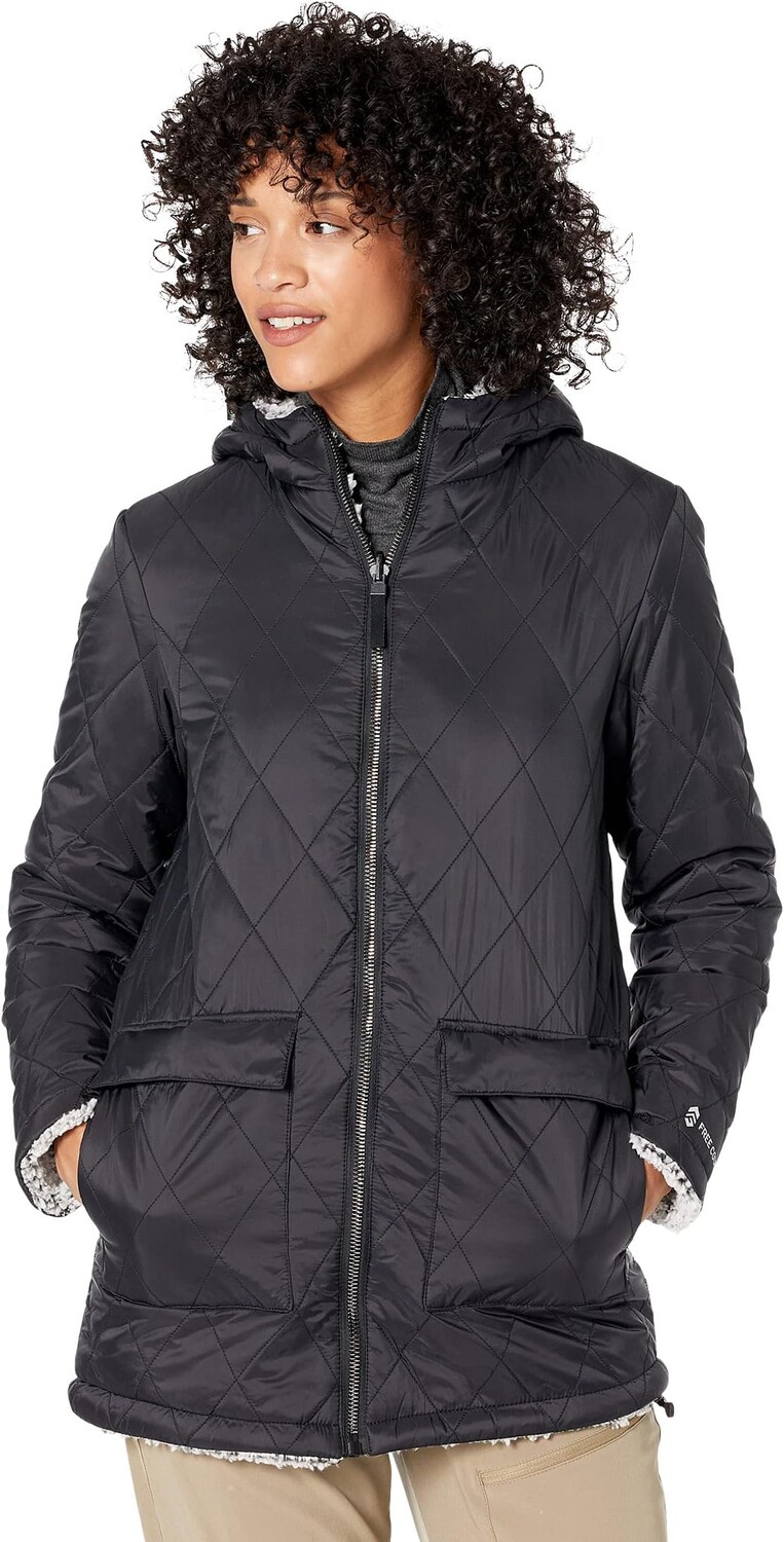 

Куртка Free Country Chalet Cire Reversible Long Jacket, цвет Black/Black