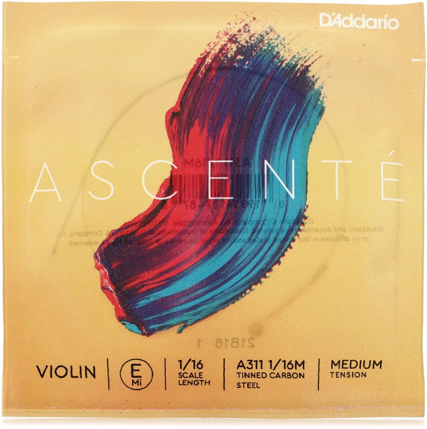 

D'Addario A311 Ascente Струна E для скрипки - размер 1/16, среднее натяжение
