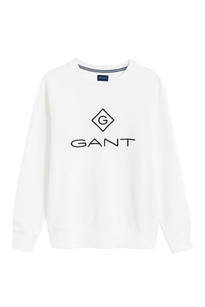 

Толстовка с овальным вырезом и логотипом Gant, белый