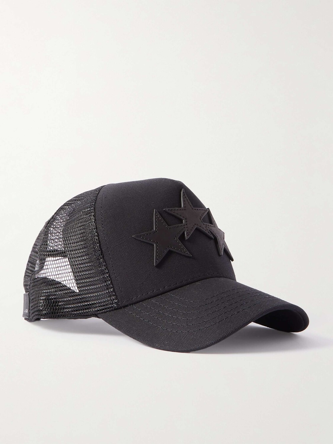 

Кепка Trucker из хлопкового холста и сетки с кожаной отделкой AMIRI, черный