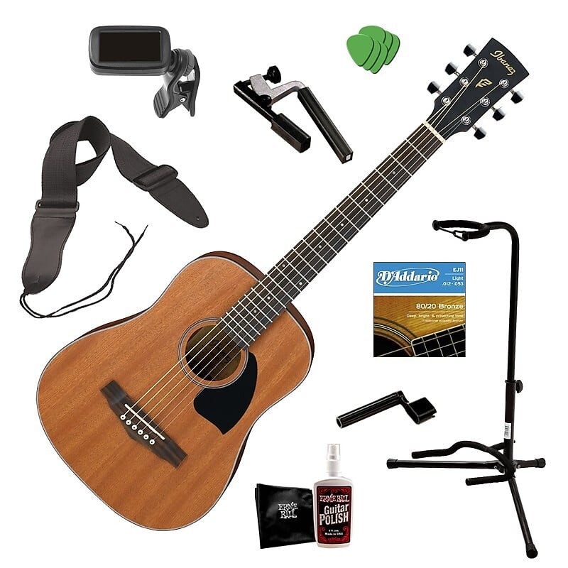 

Акустическая гитара Ibanez PF2MH Acoustic Guitar - Open Pore Natural COMPLETE GUITAR BUNDLE