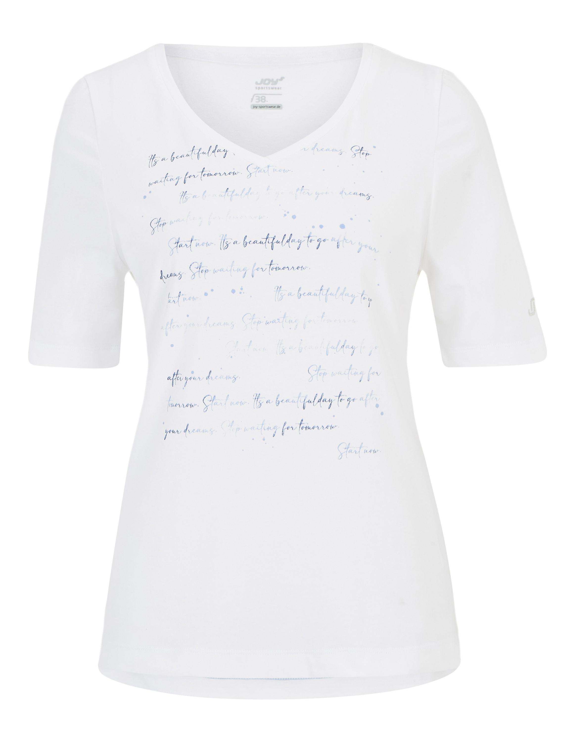 кепка меч joy white Спортивная футболка Joy Sportswear V Neck Shirt ARIA, цвет white print