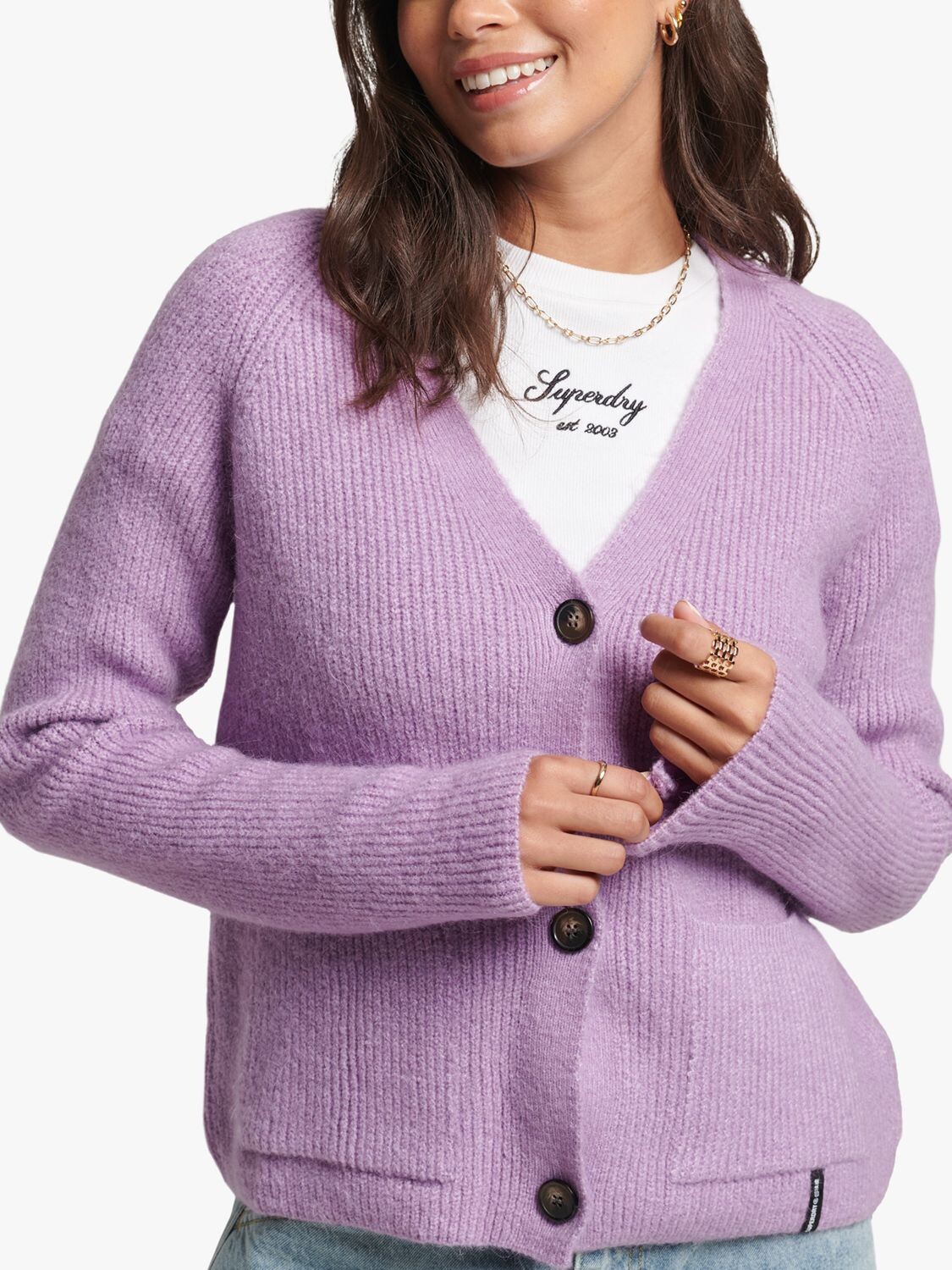 

Супермягкий кардиган Essential Superdry, вереск