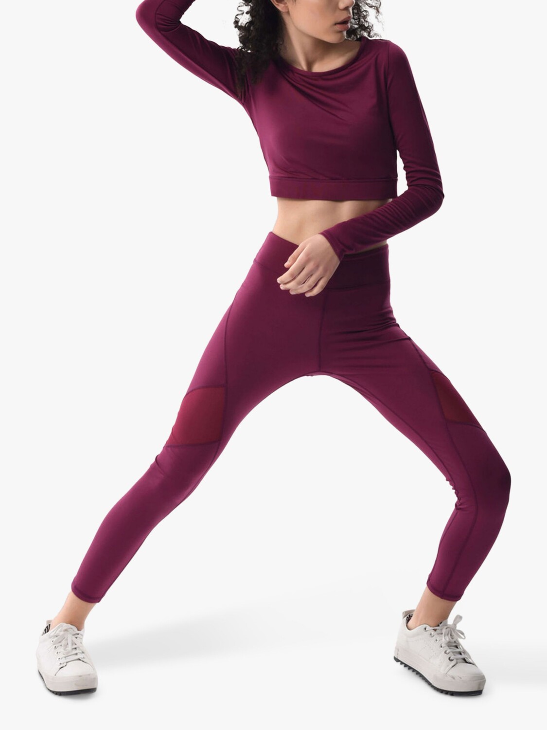 

Спортивный укороченный топ с длинными рукавами Closet London, розовый
