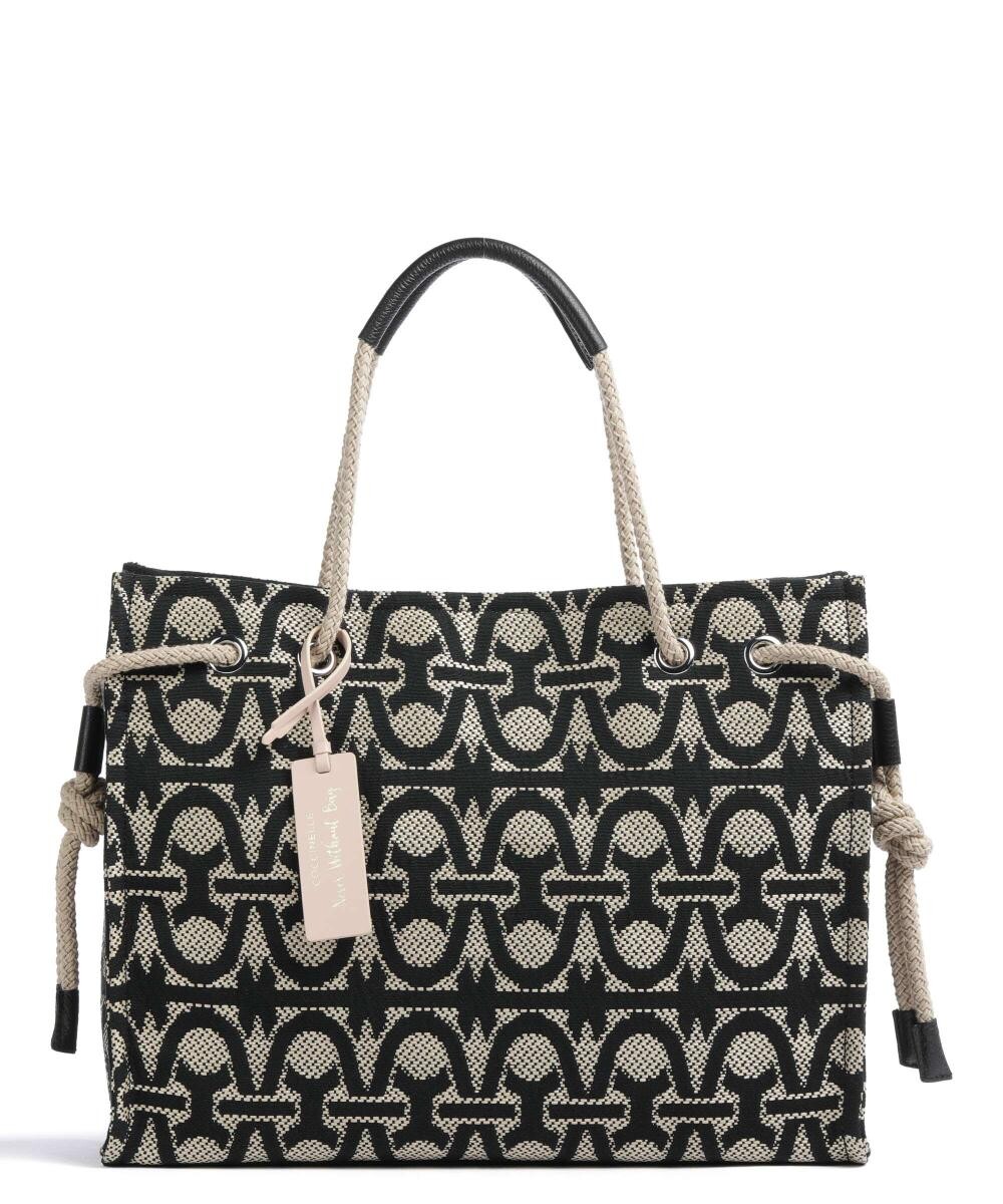 

Сумка Never Without Bag Летняя сумка-шопер с монограммой, хлопок Coccinelle, черный