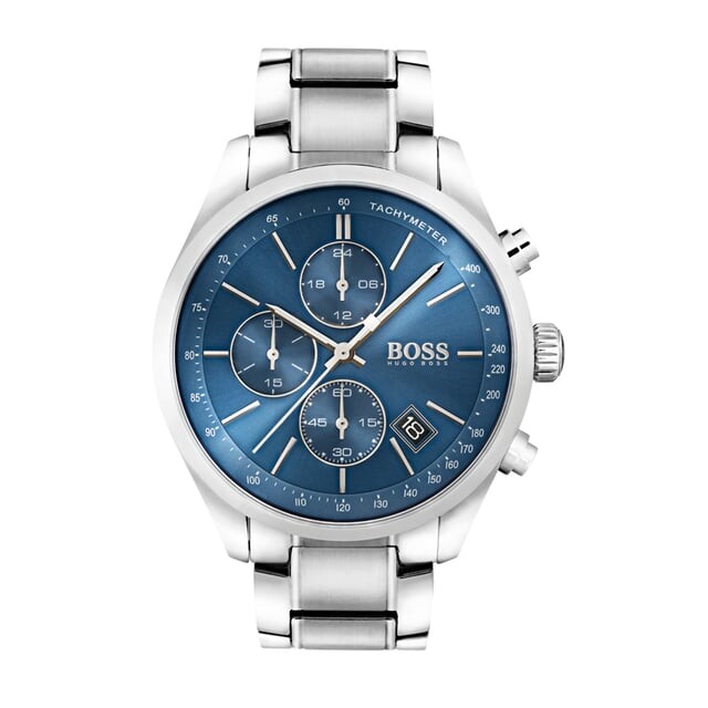 

Мужские часы Grand Prix с хронографом 1513478 Hugo Boss, серебряный