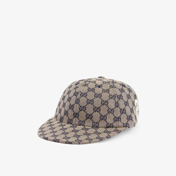 

Бейсболка с плоскими полями и мотивом G из хлопка Gucci, синий