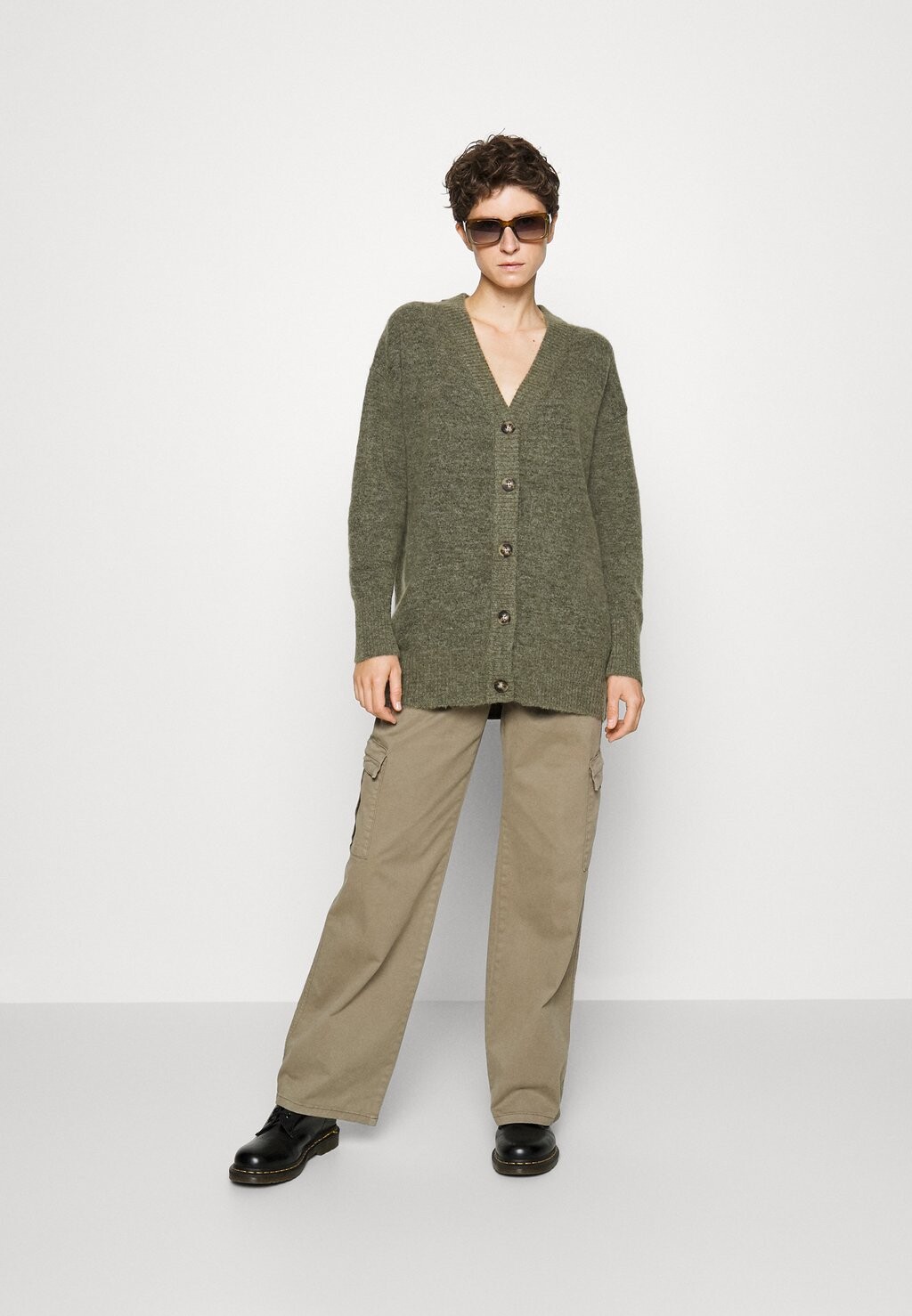 

Кардиган Selected Femme MALINE LS LONG NOOS, темно-зеленый