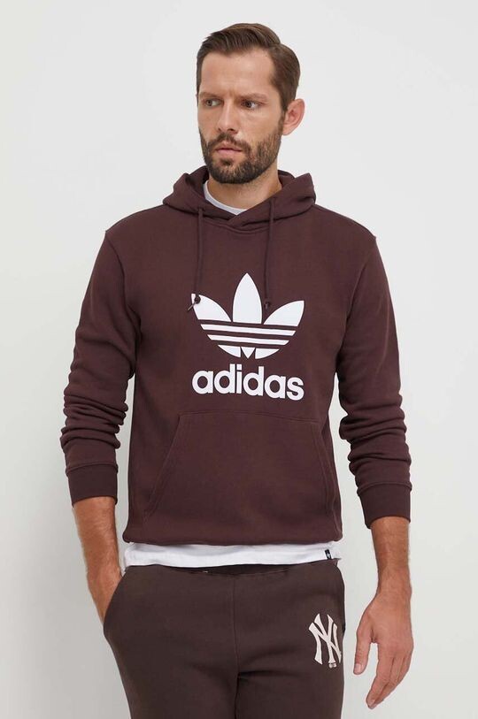 

Хлопковая толстовка adidas Originals, коричневый