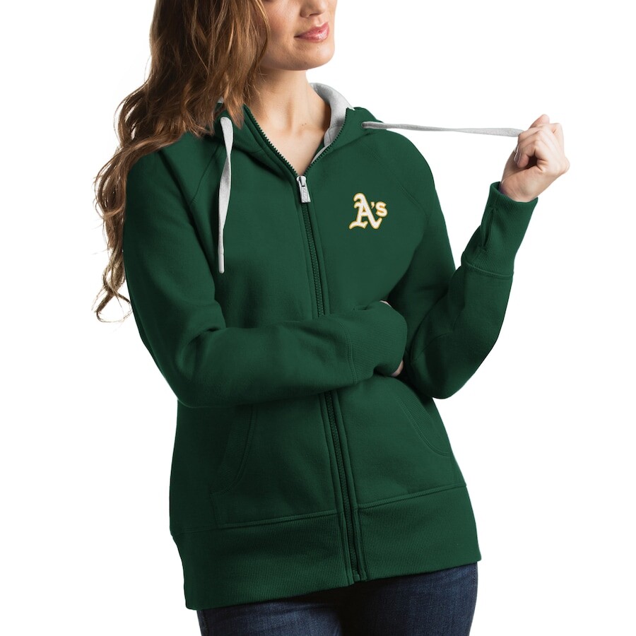 

Толстовка на молнии Antigua Oakland Athletics, зеленый