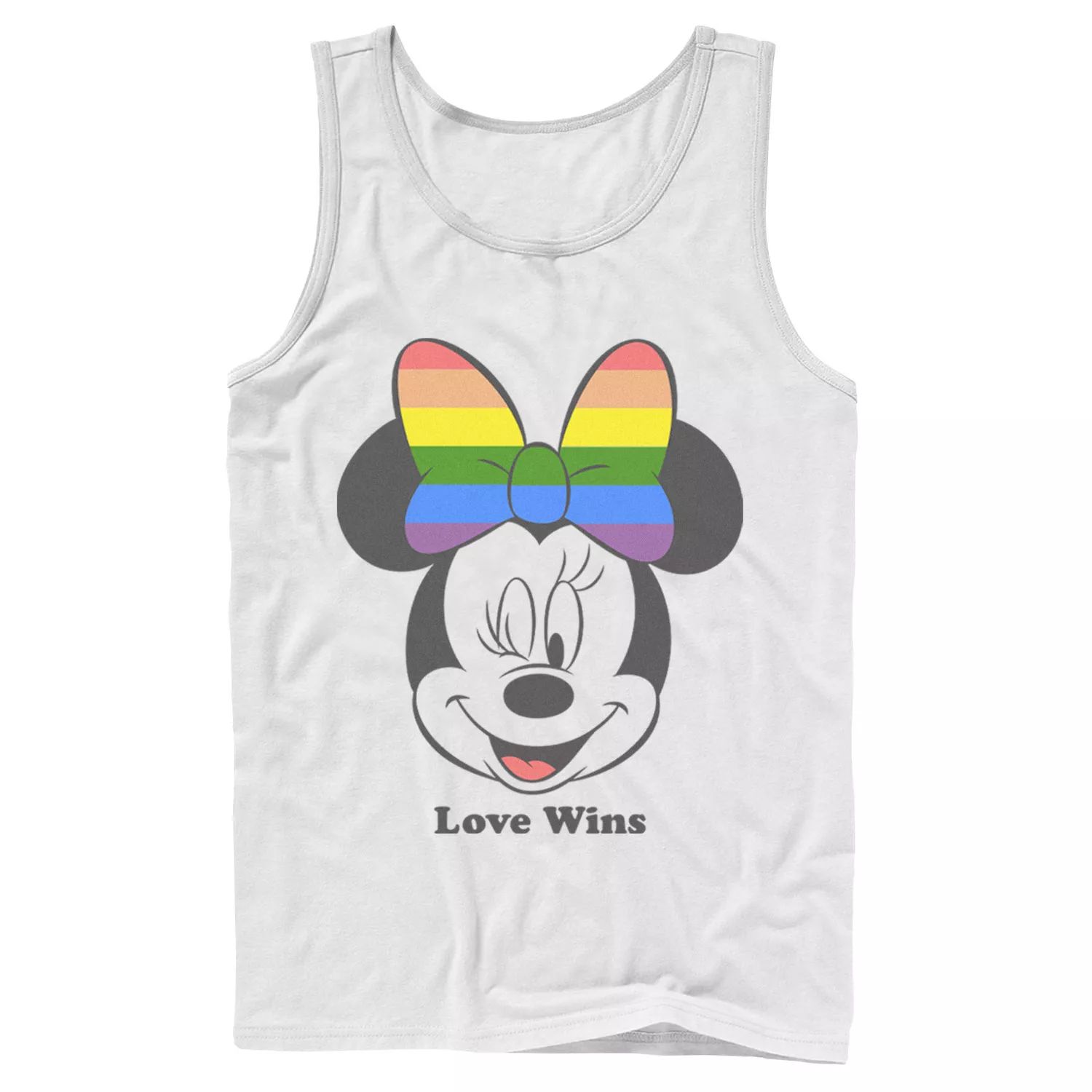 Мужская майка Disney Mickey and Friends Minnie Mouse Love Wins Rainbow Bow Licensed Character