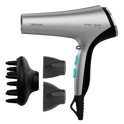 

Фен Bamba Ionicare 5320 Flashlook Black, 2200 Вт, с двумя концентраторами и диффузором, ионная технология, кабель 2,5 м, функция холодного воздуха, Cecotec